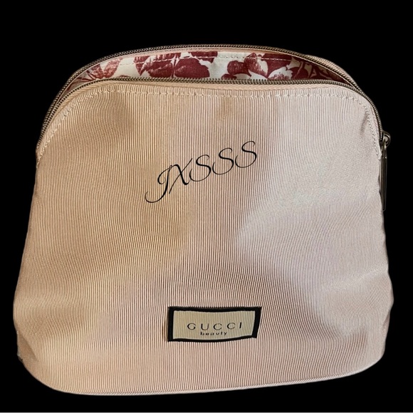 Light Pink Gucci Beauty (Floral-Detailed) Cosmetic-Makeup Bag - Picture 15 of 16
